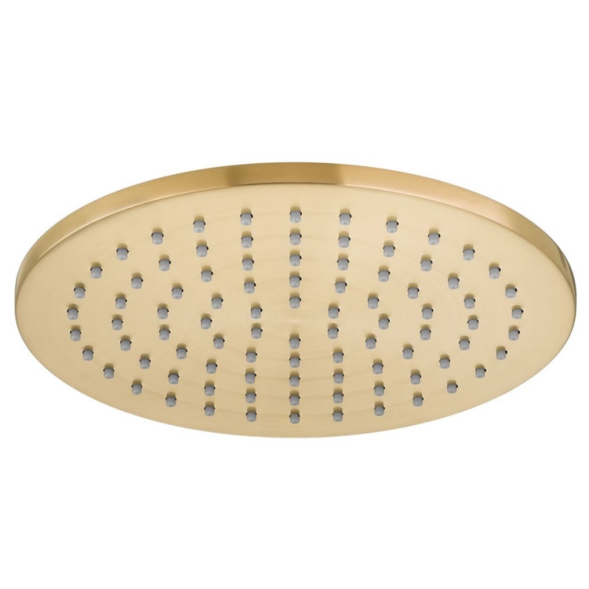 Cutout image of Vado Individual Brushed Gold 200mm Round Shower Head